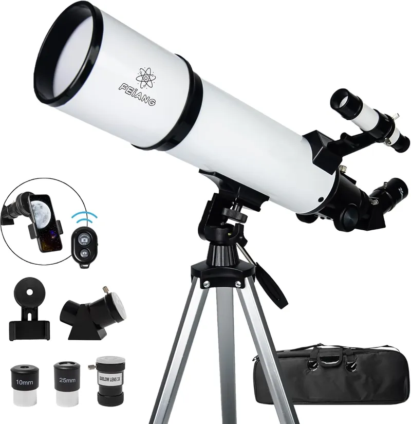 Hexeum 80mm Aperture 600mm Astronomical Telescope with AZ Mount